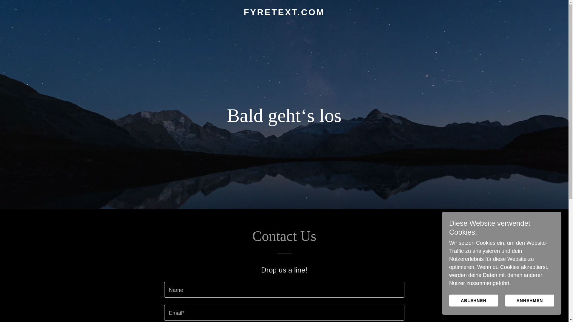 website screenshot of https://fyretext.com/