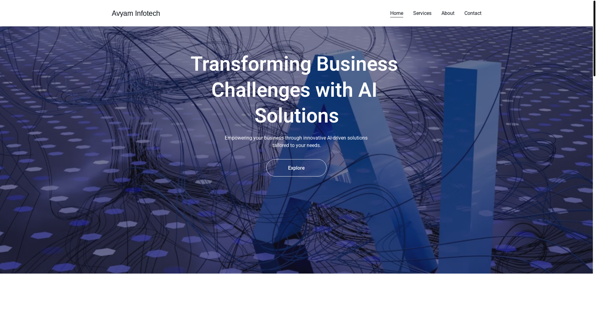website screenshot of https://avyaminfotech.com/