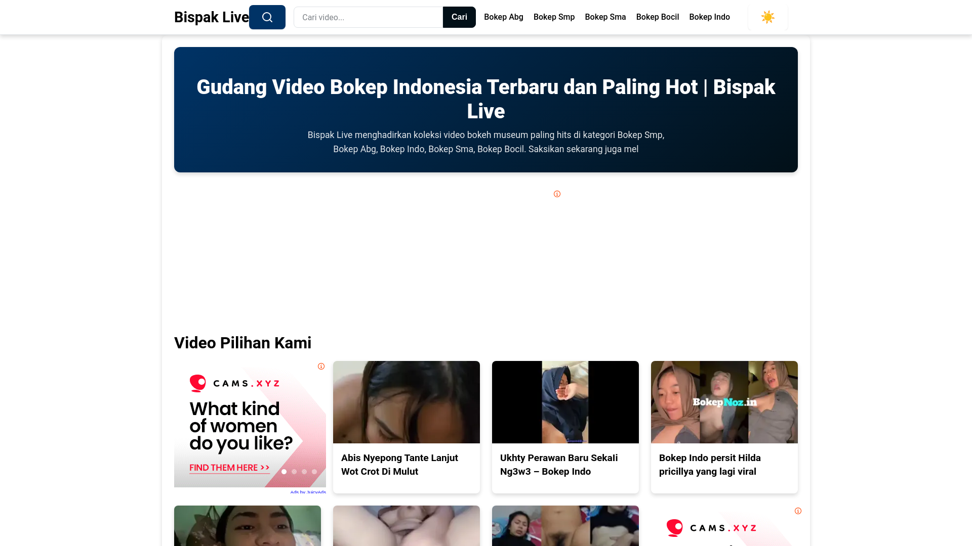 website screenshot of https://bispaklive.pages.dev/
