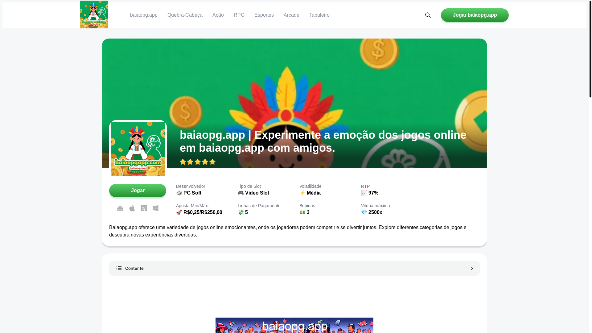website screenshot of https://baiaopgapp.com/