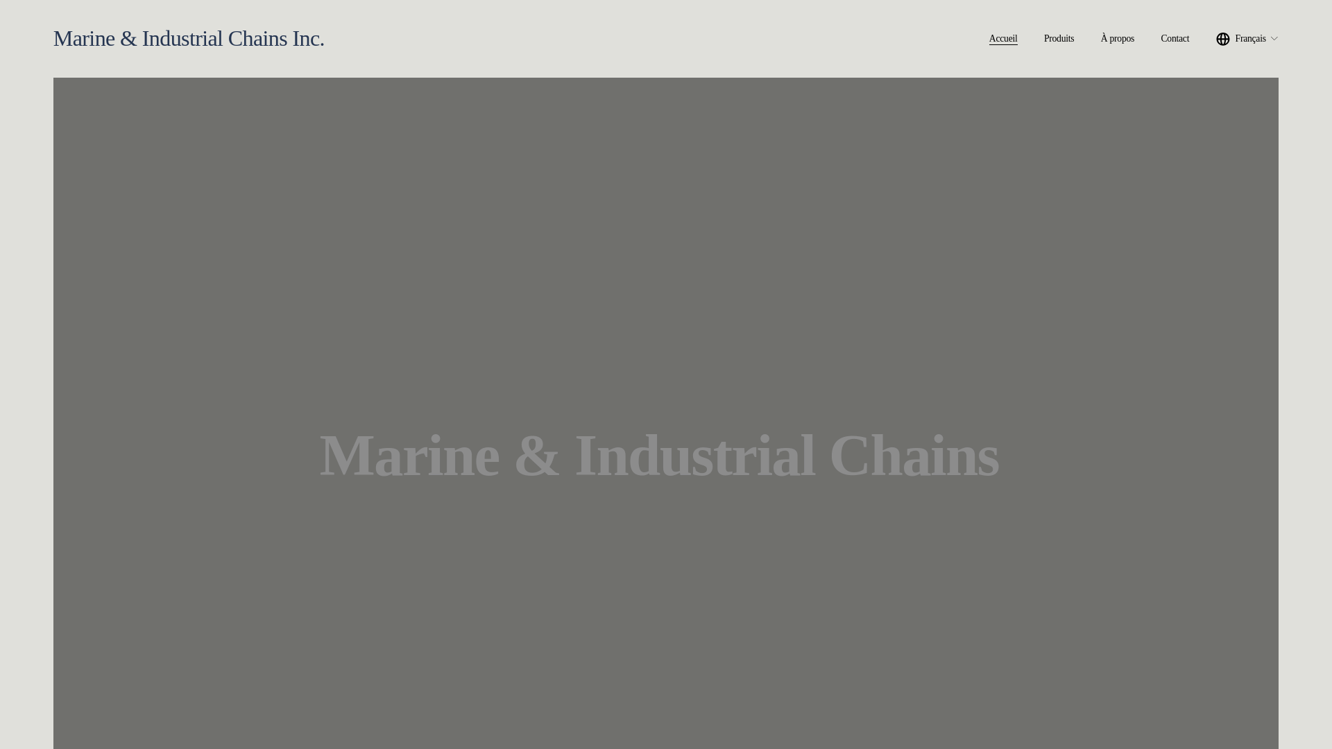 website screenshot of https://marineindustrialchains.com