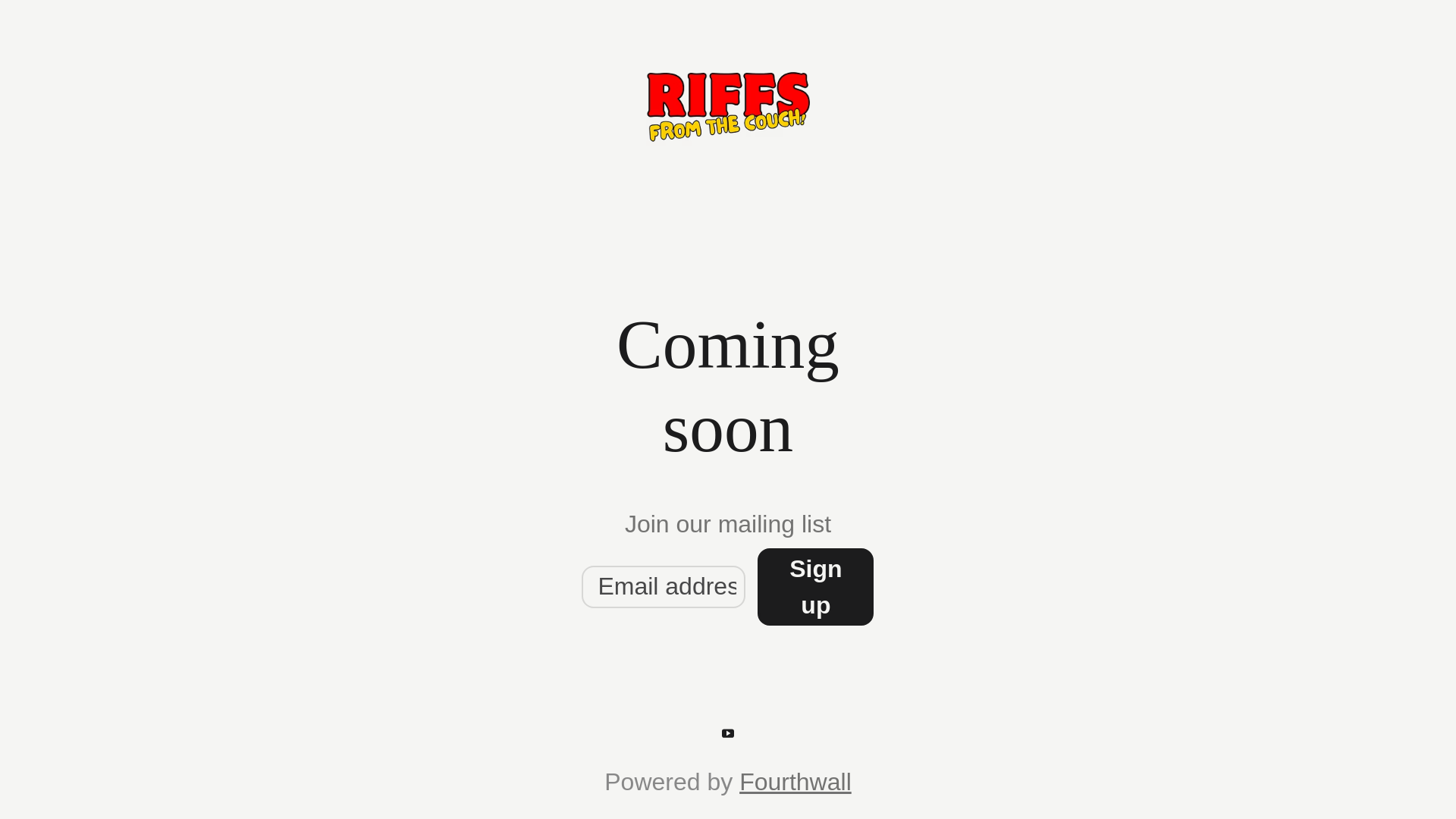 website screenshot of https://riffsfromthecouch.com/