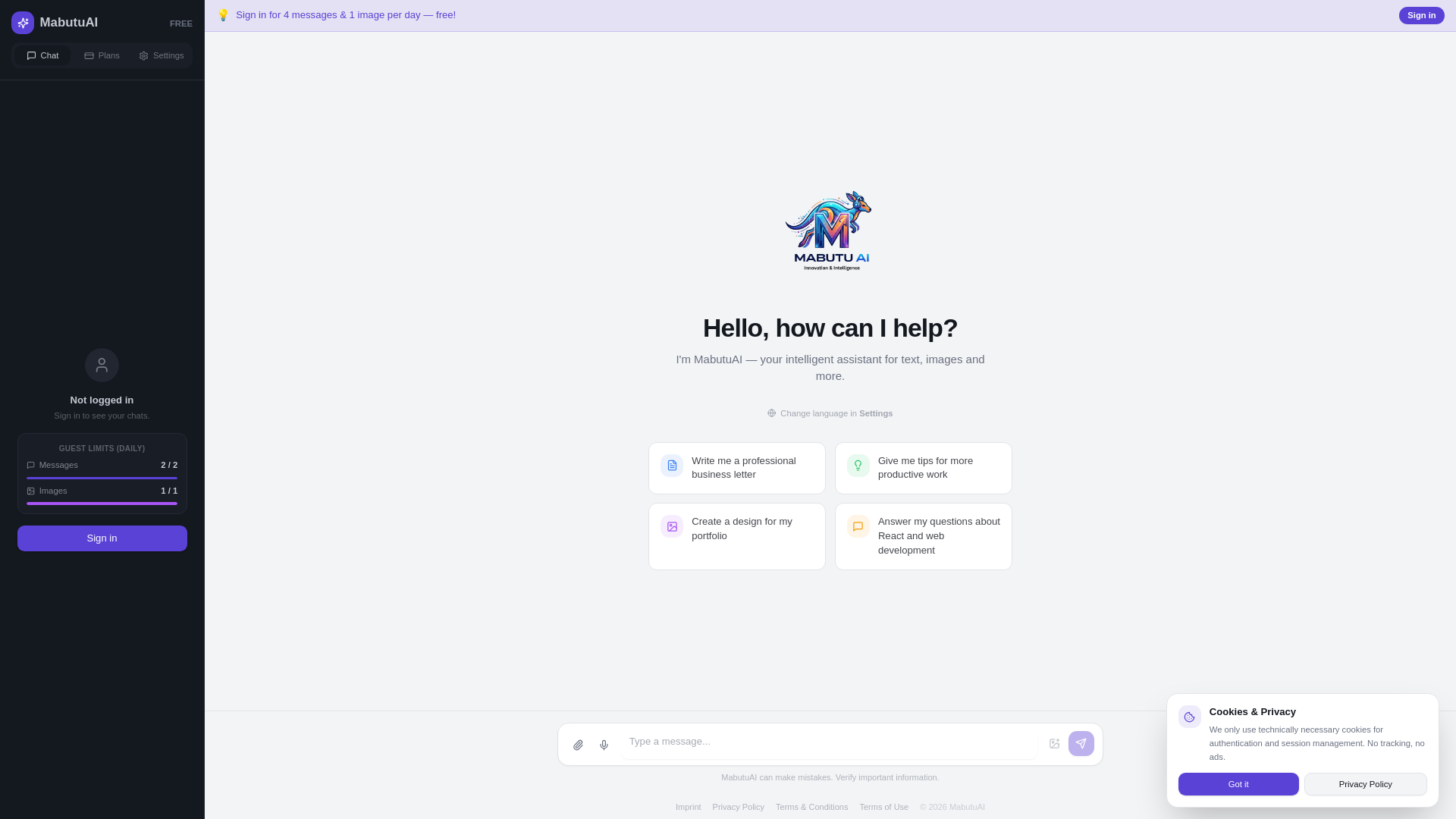 website screenshot of https://mabutu.ai/