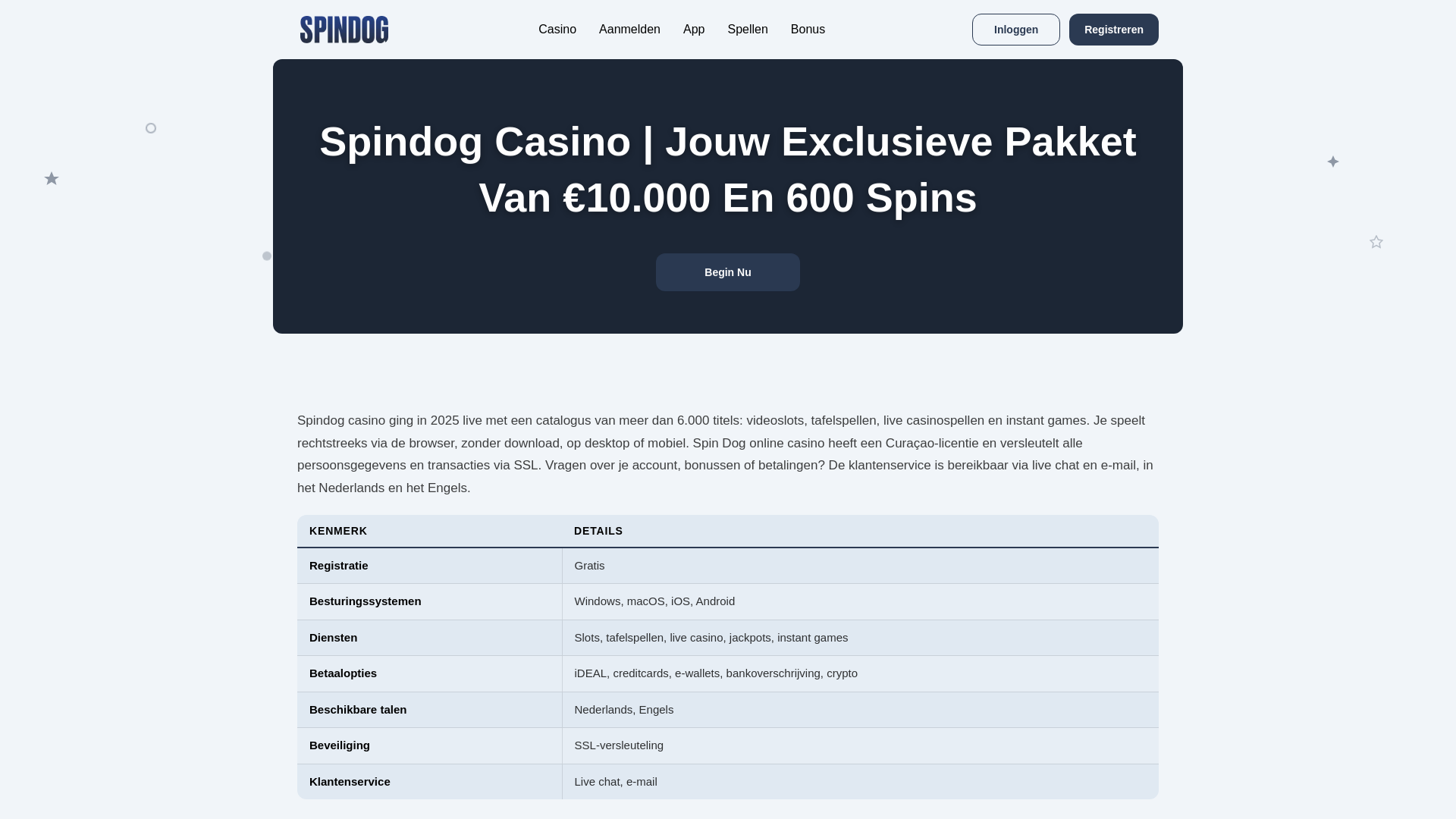 website screenshot of https://thespindog-nl.pages.dev/