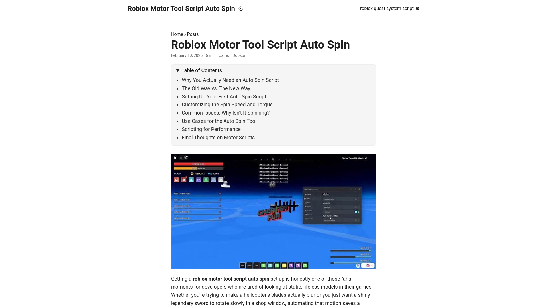 website screenshot of https://robloxmotortoolscriptautospin.pages.dev/