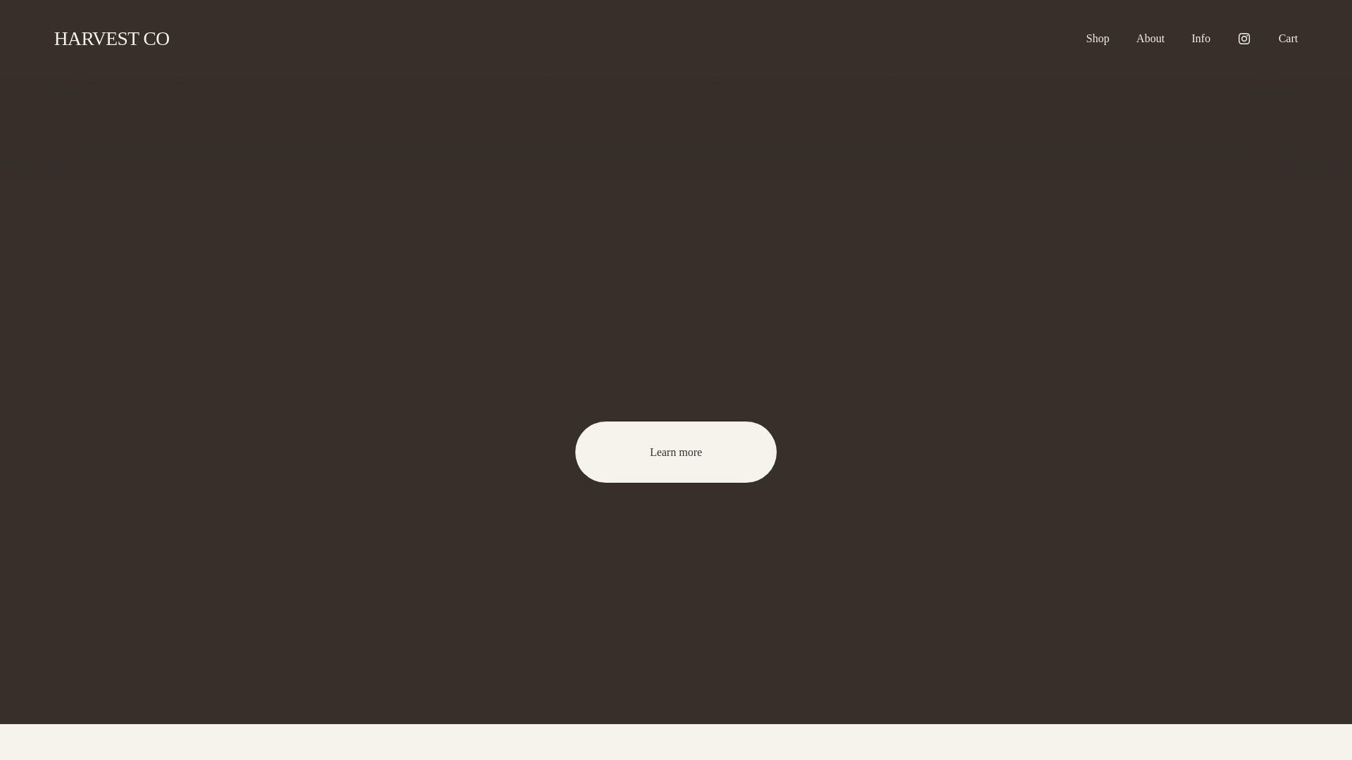 website screenshot of https://harvest-co.com.au