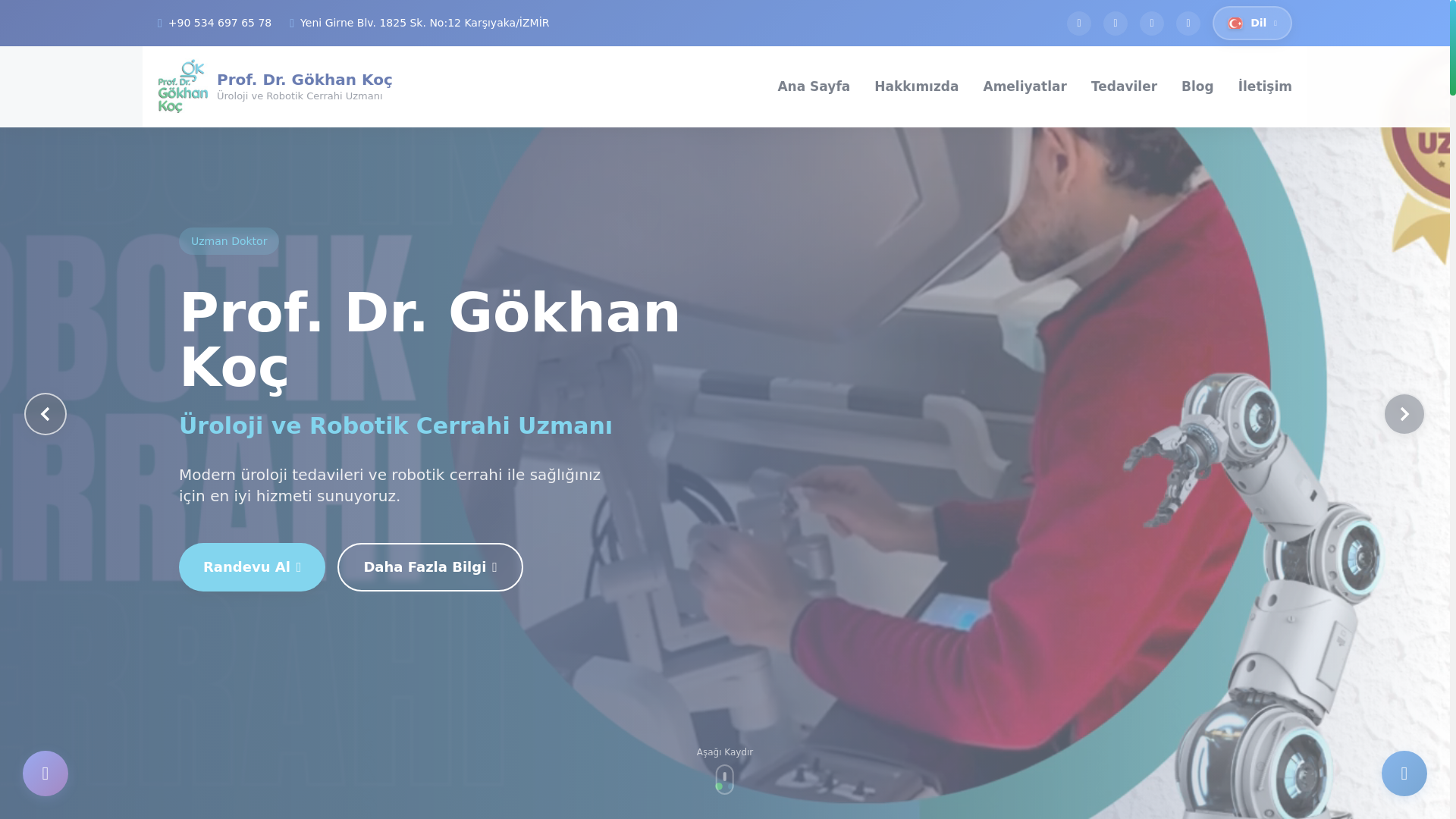 website screenshot of https://drgokhankoc.com.tr/
