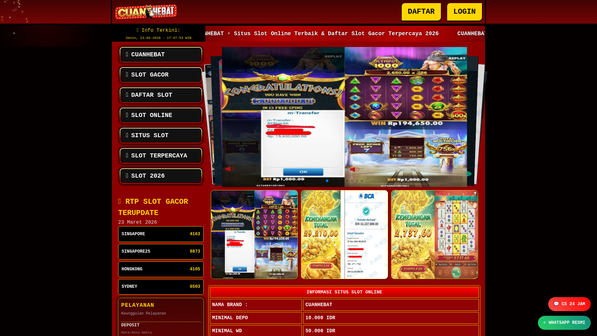 website screenshot of https://aksescuanhebat.pages.dev/