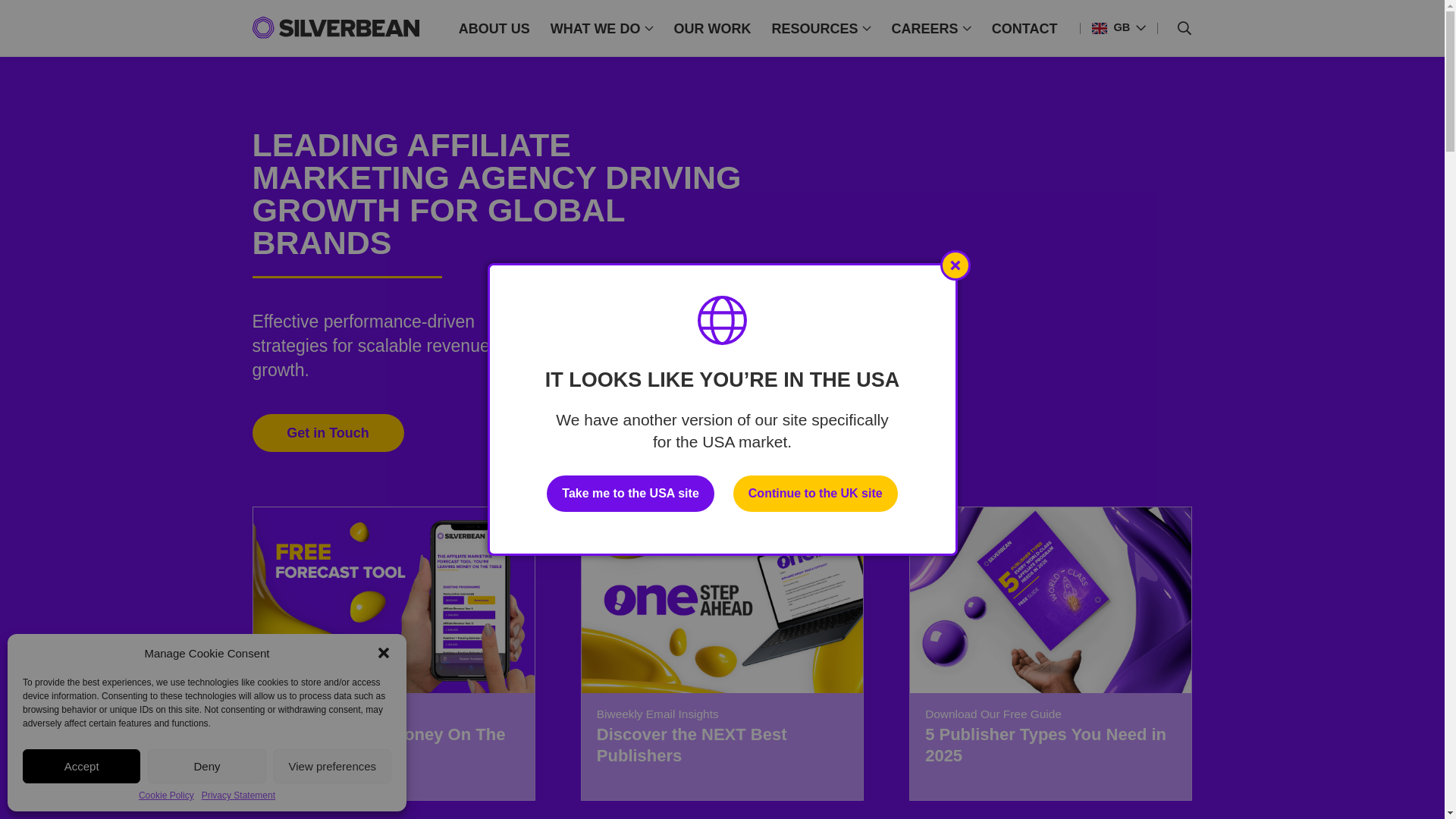 website screenshot of https://silverbeangrowth.com/