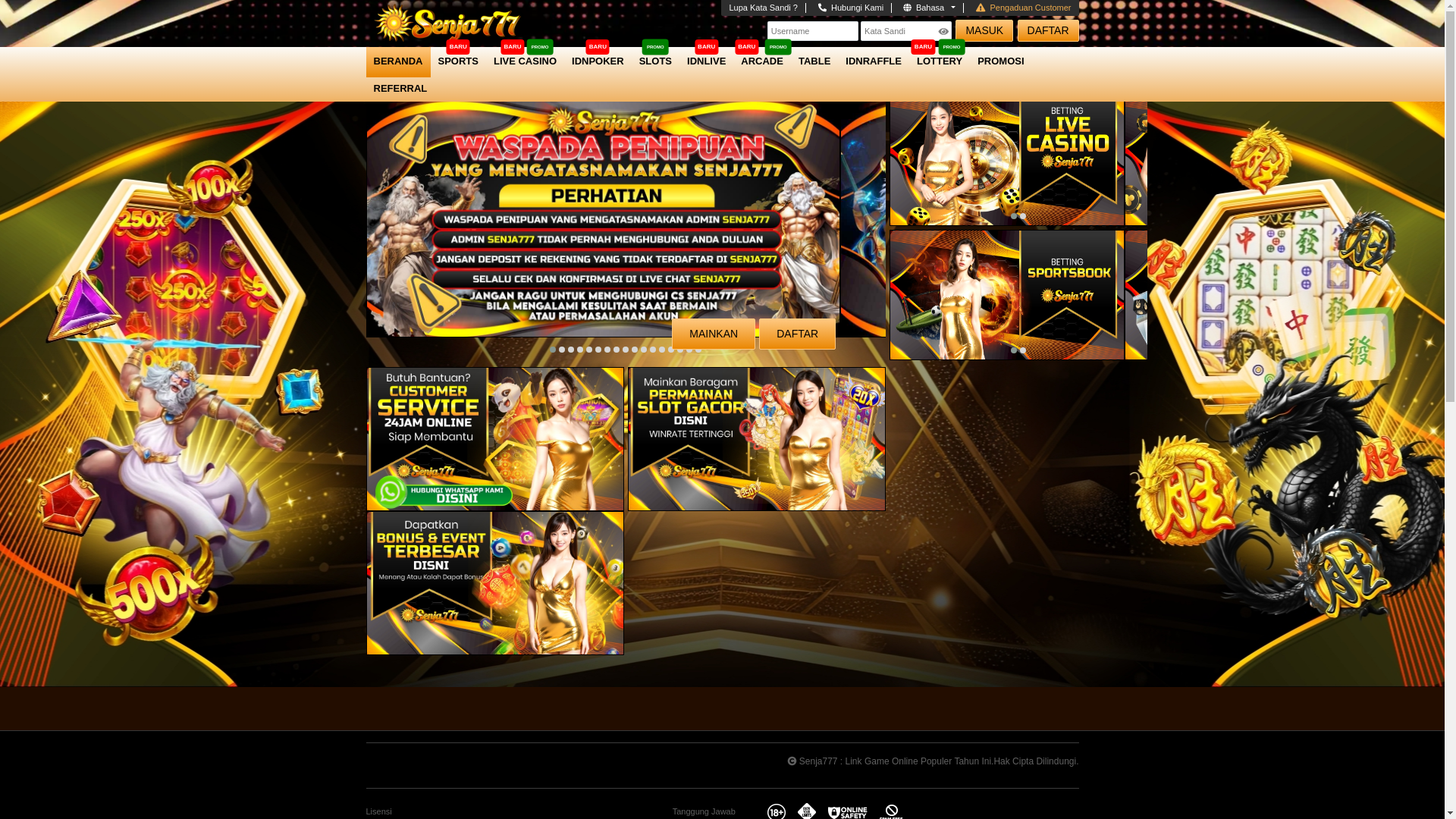 website screenshot of https://patner1senja.com/
