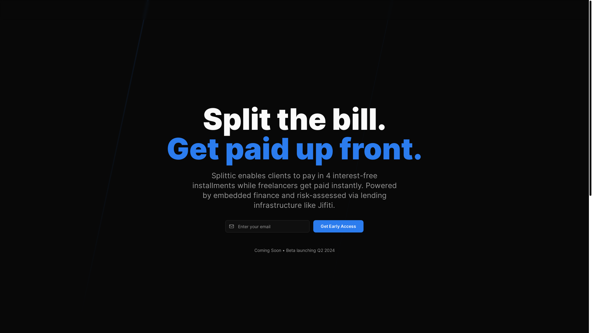 website screenshot of https://splittic-platform-finance.pages.dev/