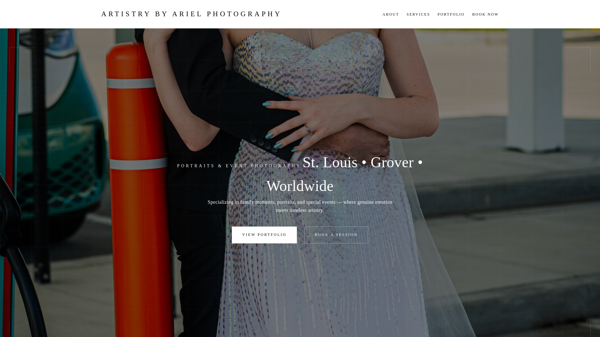 website screenshot of https://artistry-by-ariel.pages.dev/