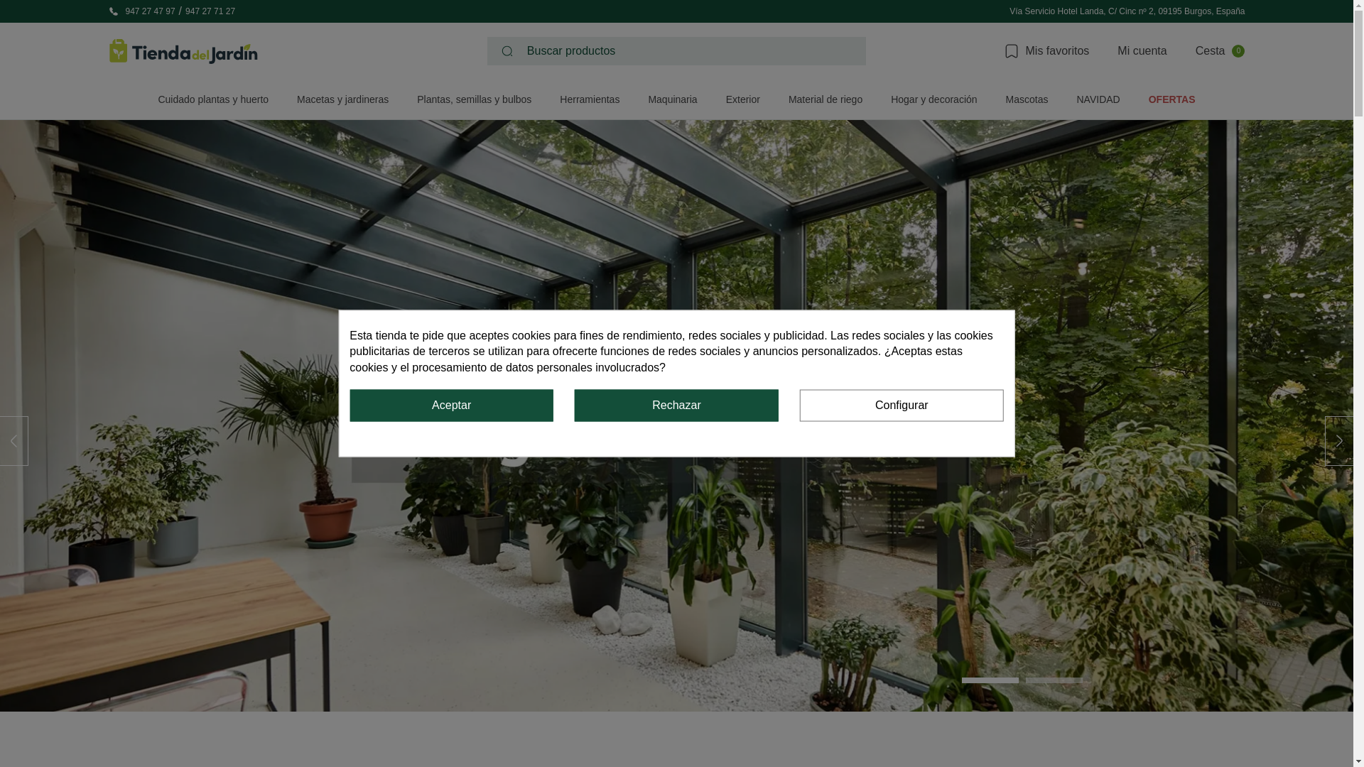 website screenshot of https://tiendadeljardin.es/