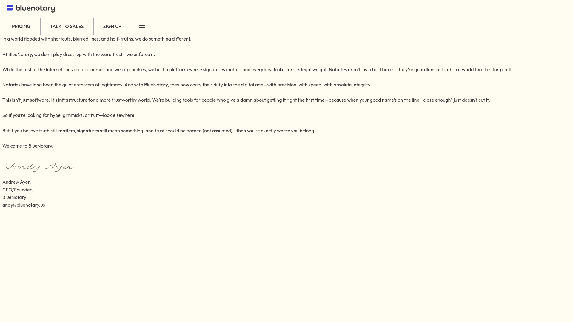 website screenshot of https://bluenotaryteam.com/