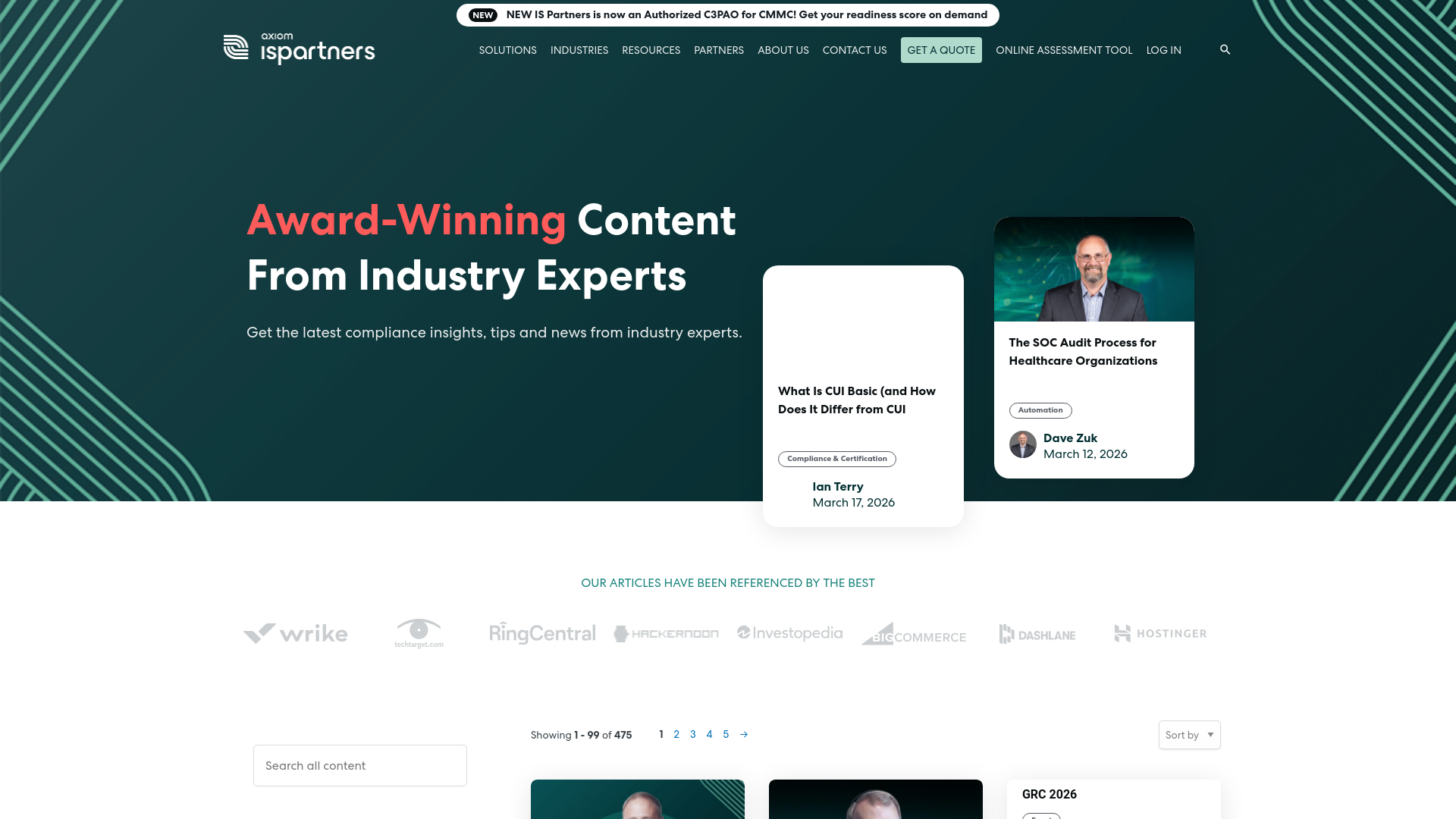 website screenshot of https://www.ispartnersllc.com/blog/