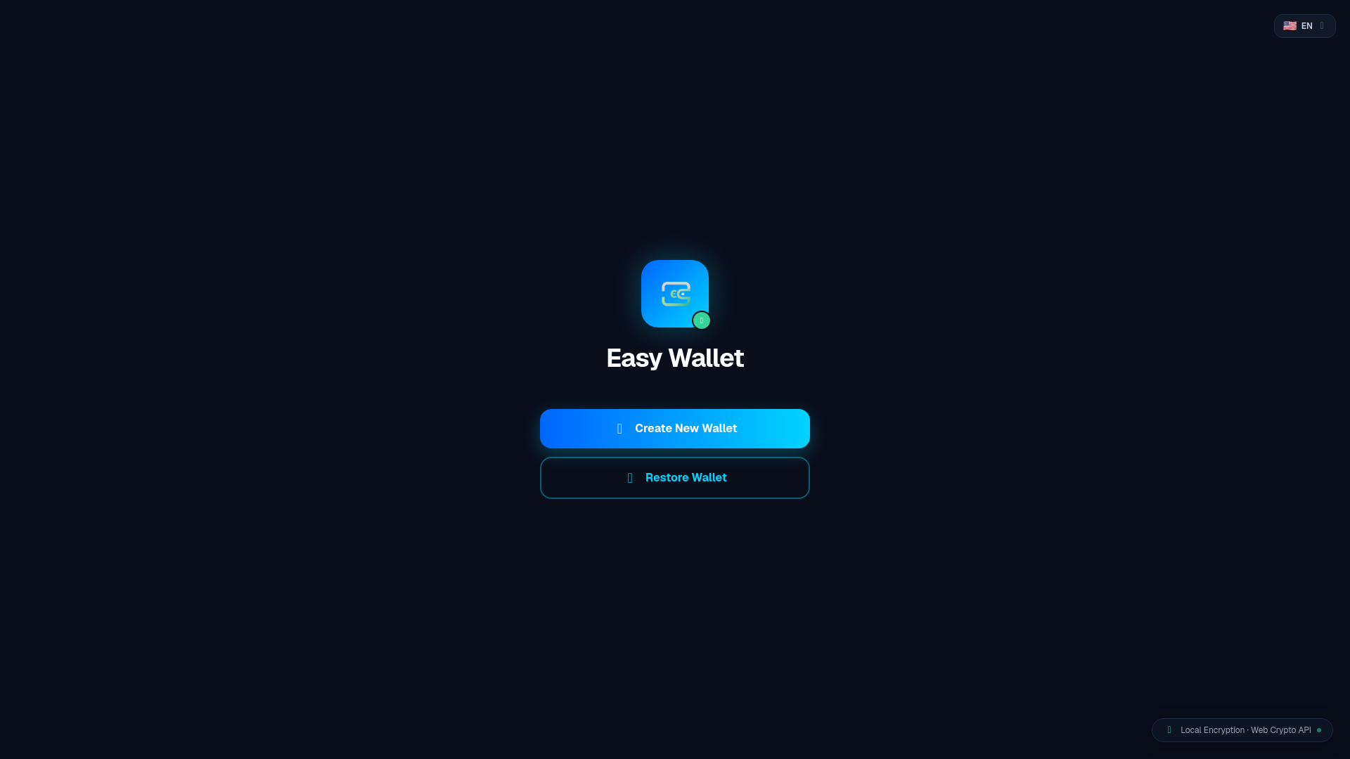 website screenshot of https://easy-wallet.pro