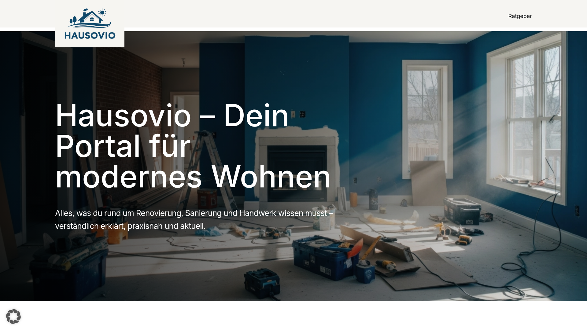 website screenshot of https://hausovio.de/