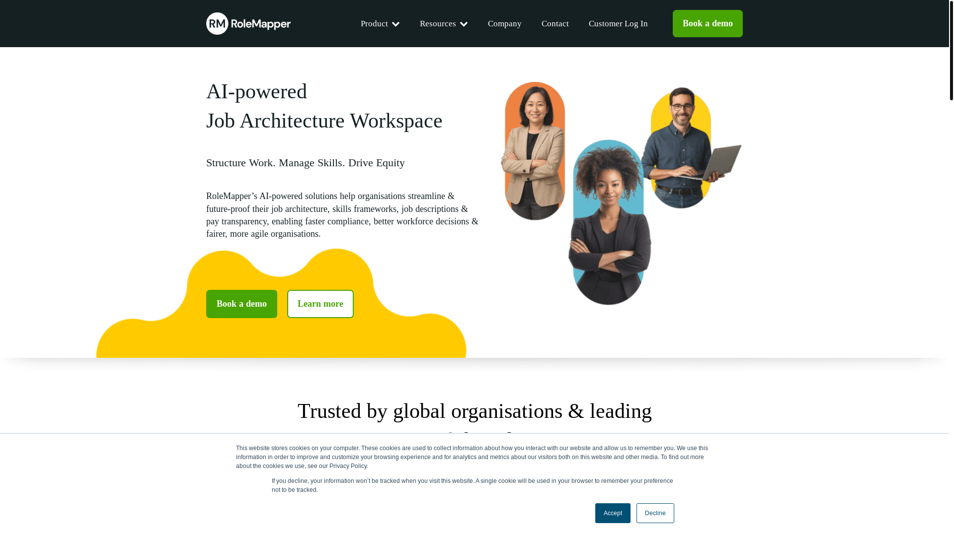 website screenshot of https://rolemapper.space/
