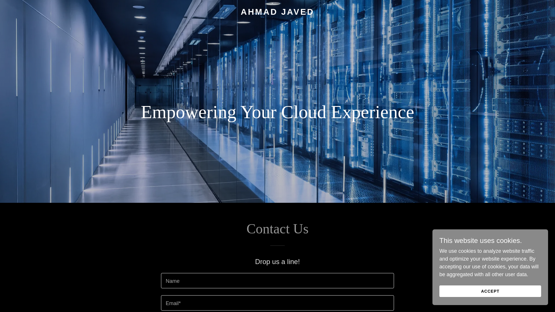 website screenshot of https://imahmad.xyz/