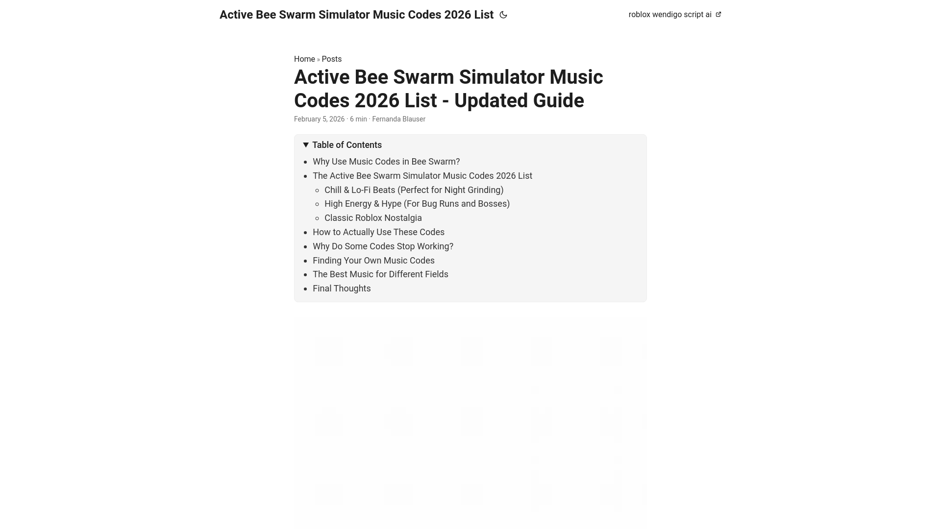 website screenshot of https://activebeeswarmsimulatormusiccodes2026list.pages.dev/