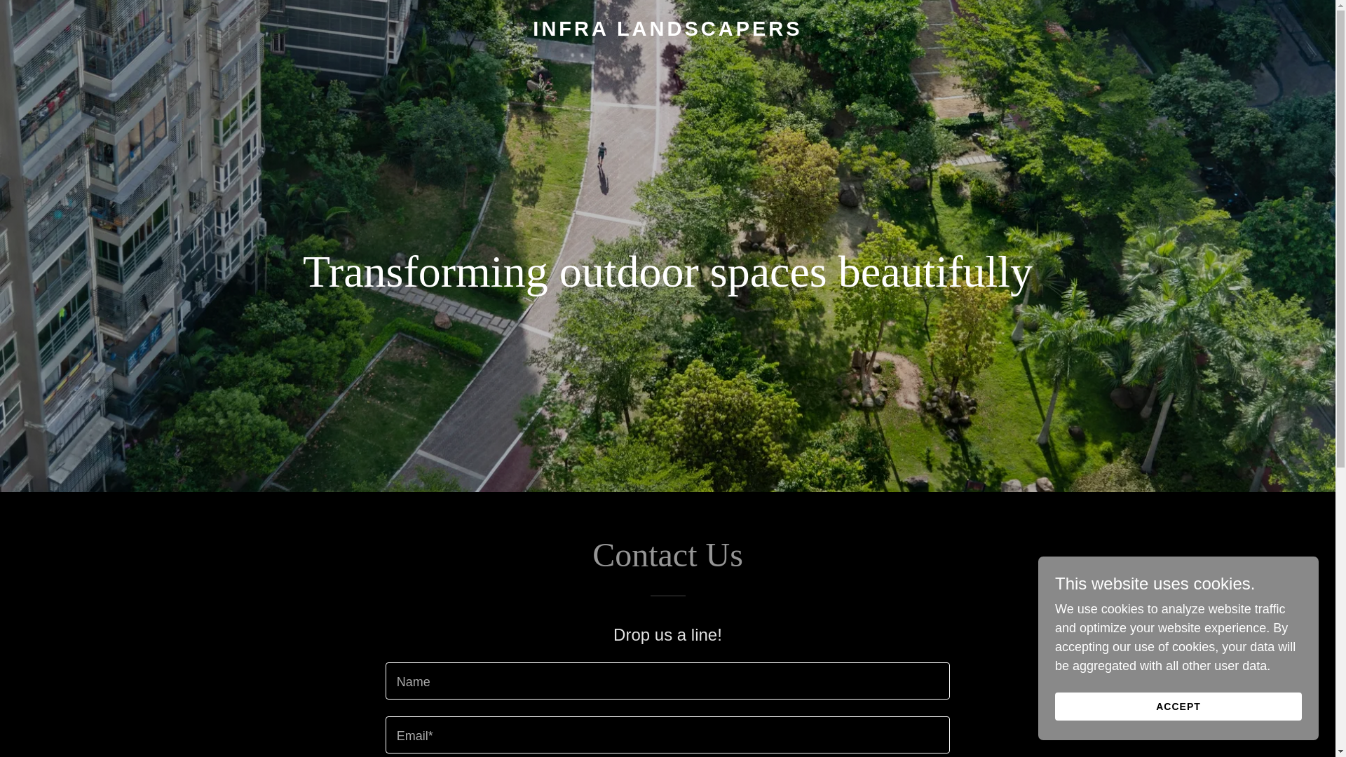website screenshot of https://infralandscapers.com.au/