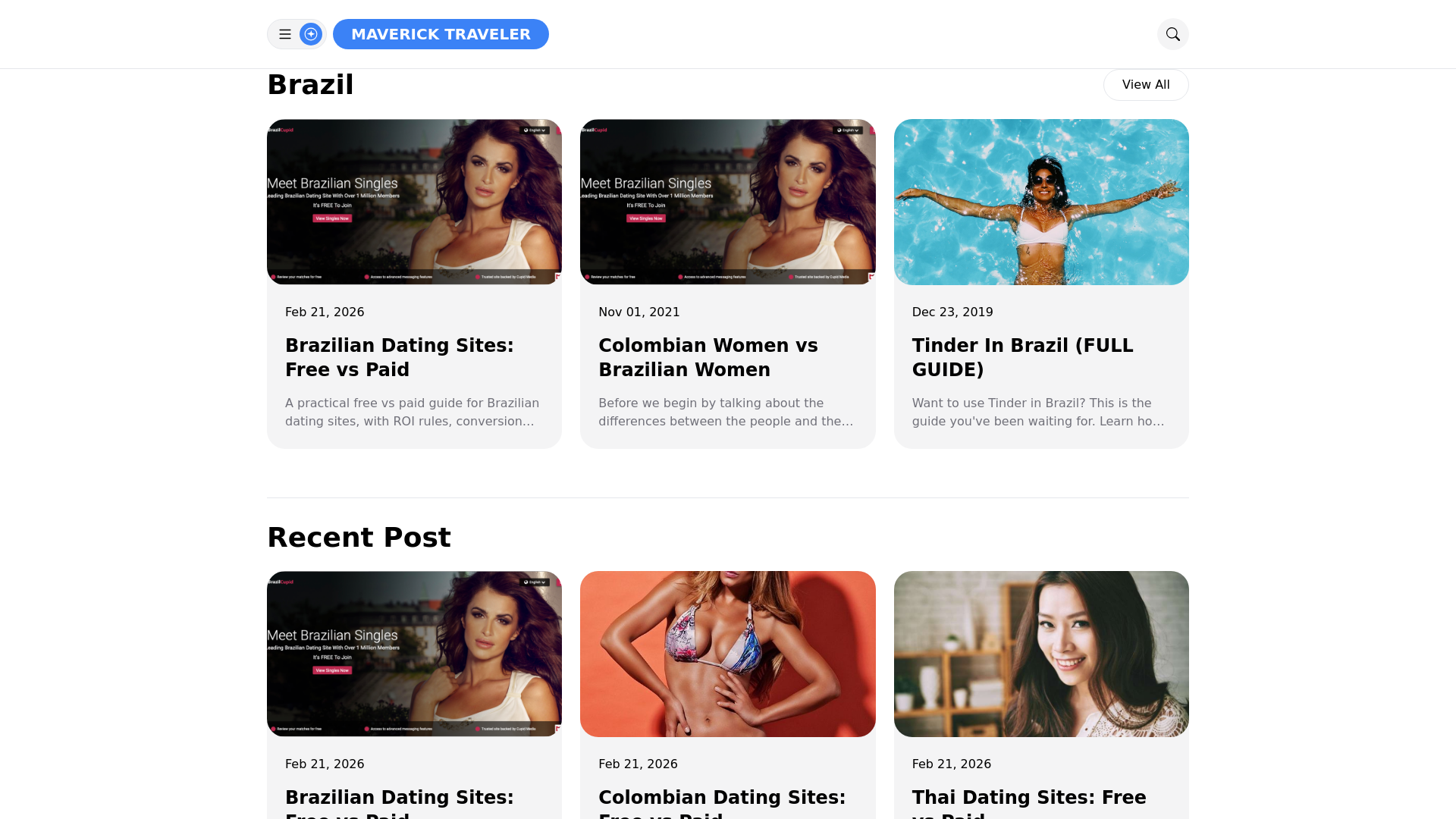 website screenshot of https://mavericktraveler.pages.dev/