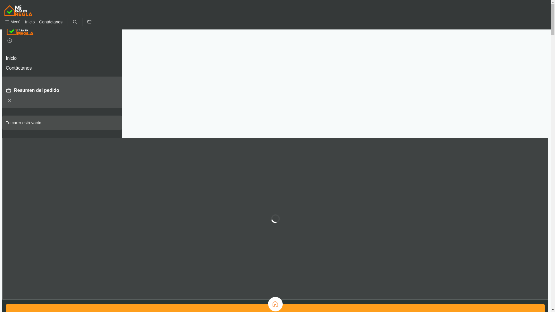 website screenshot of https://micasaenregla.cl/