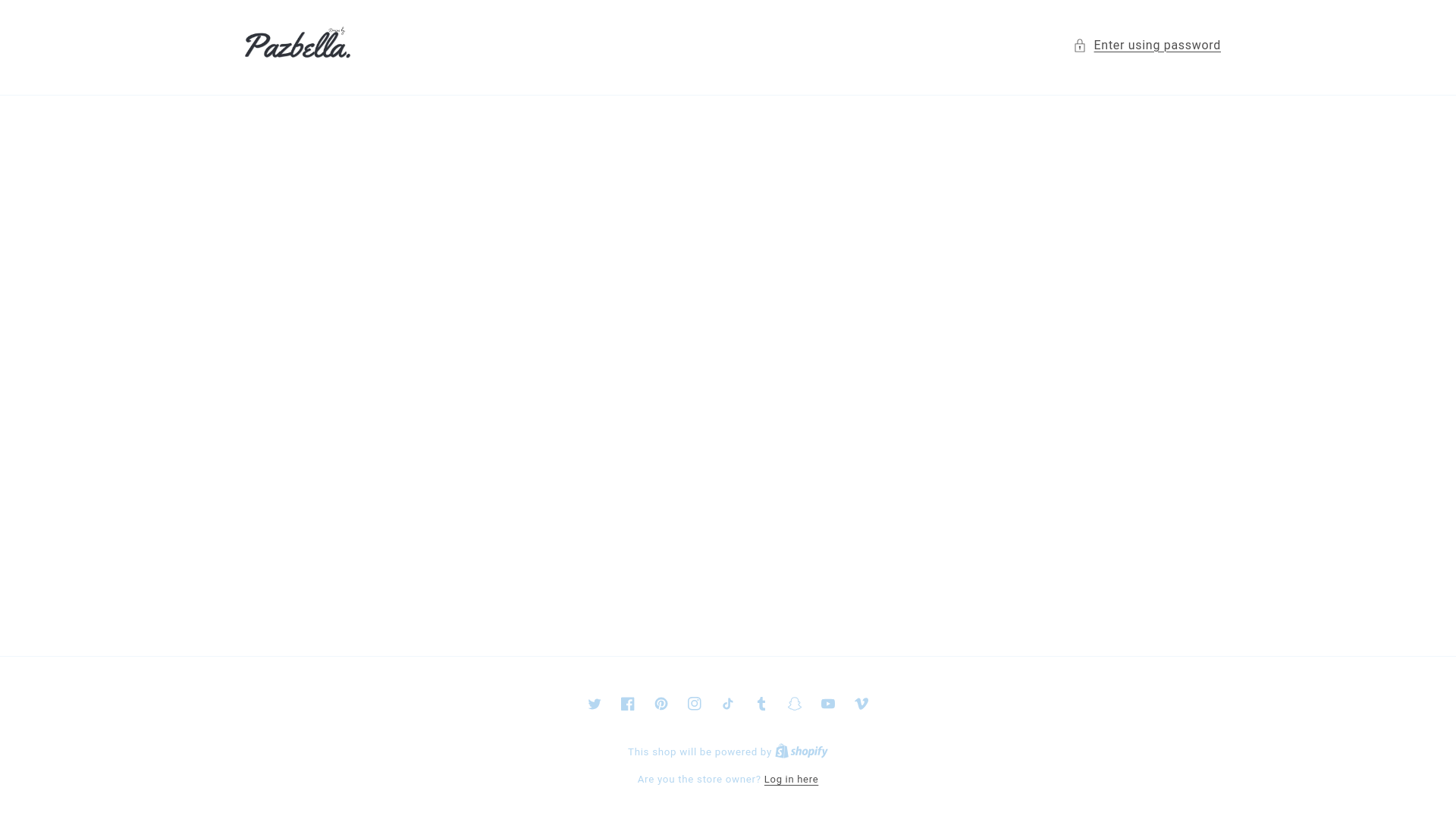 website screenshot of https://pazbella.store/
