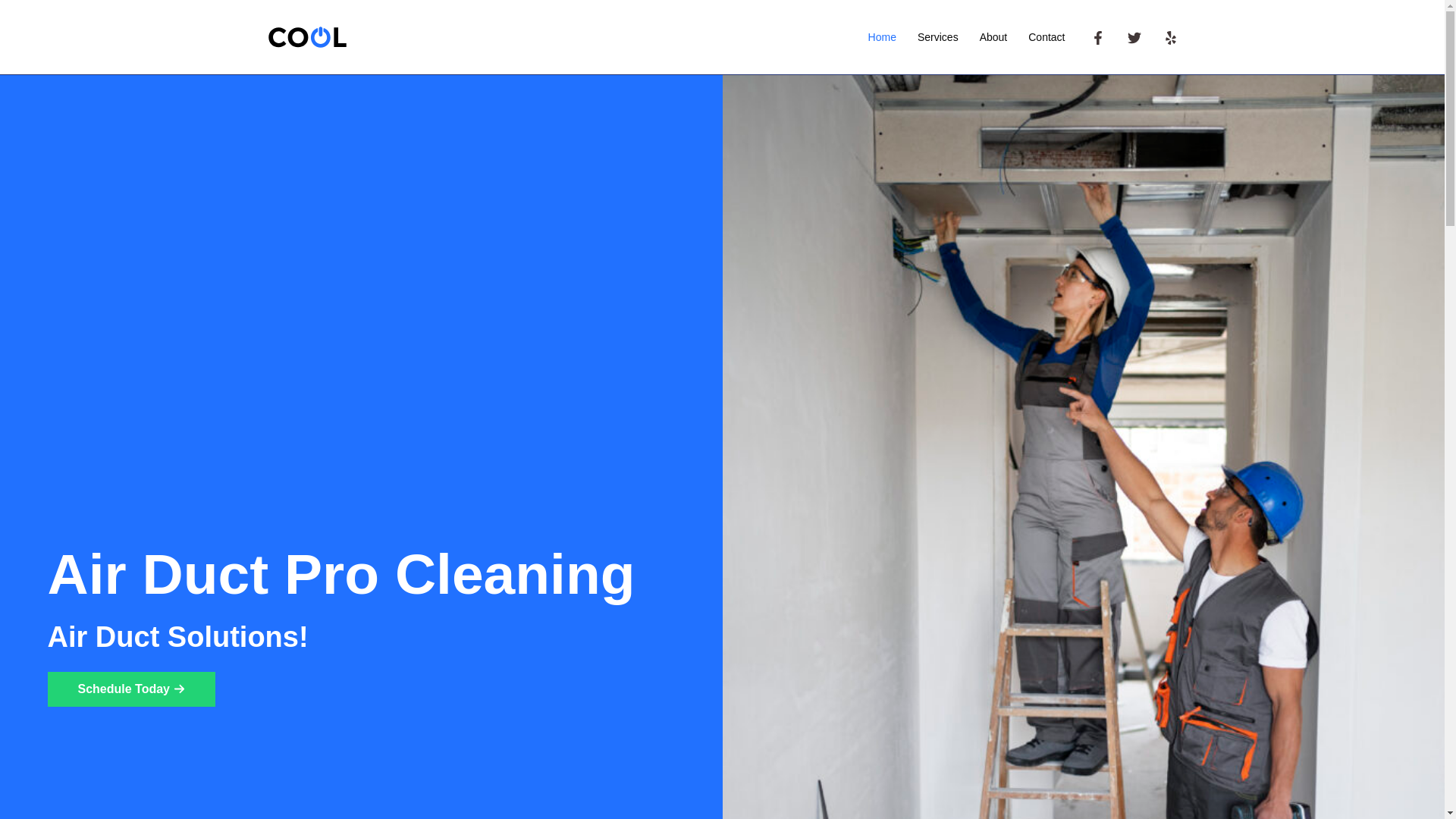 website screenshot of https://airductprocleaning.site/