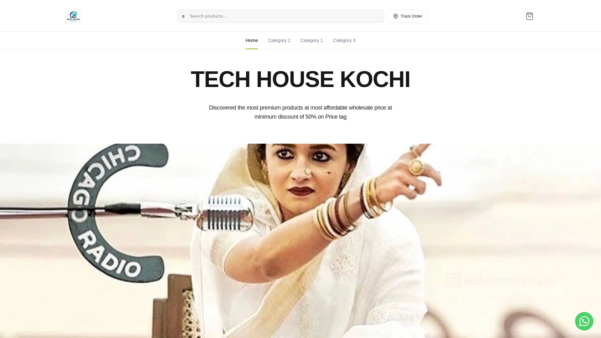 website screenshot of https://techousekochi.co.in