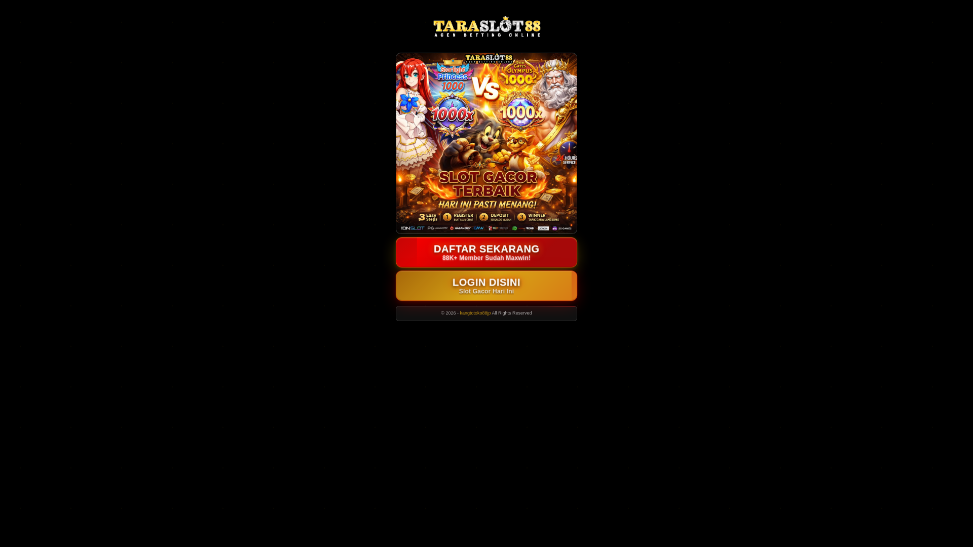 website screenshot of https://kangtotoko88jp.site