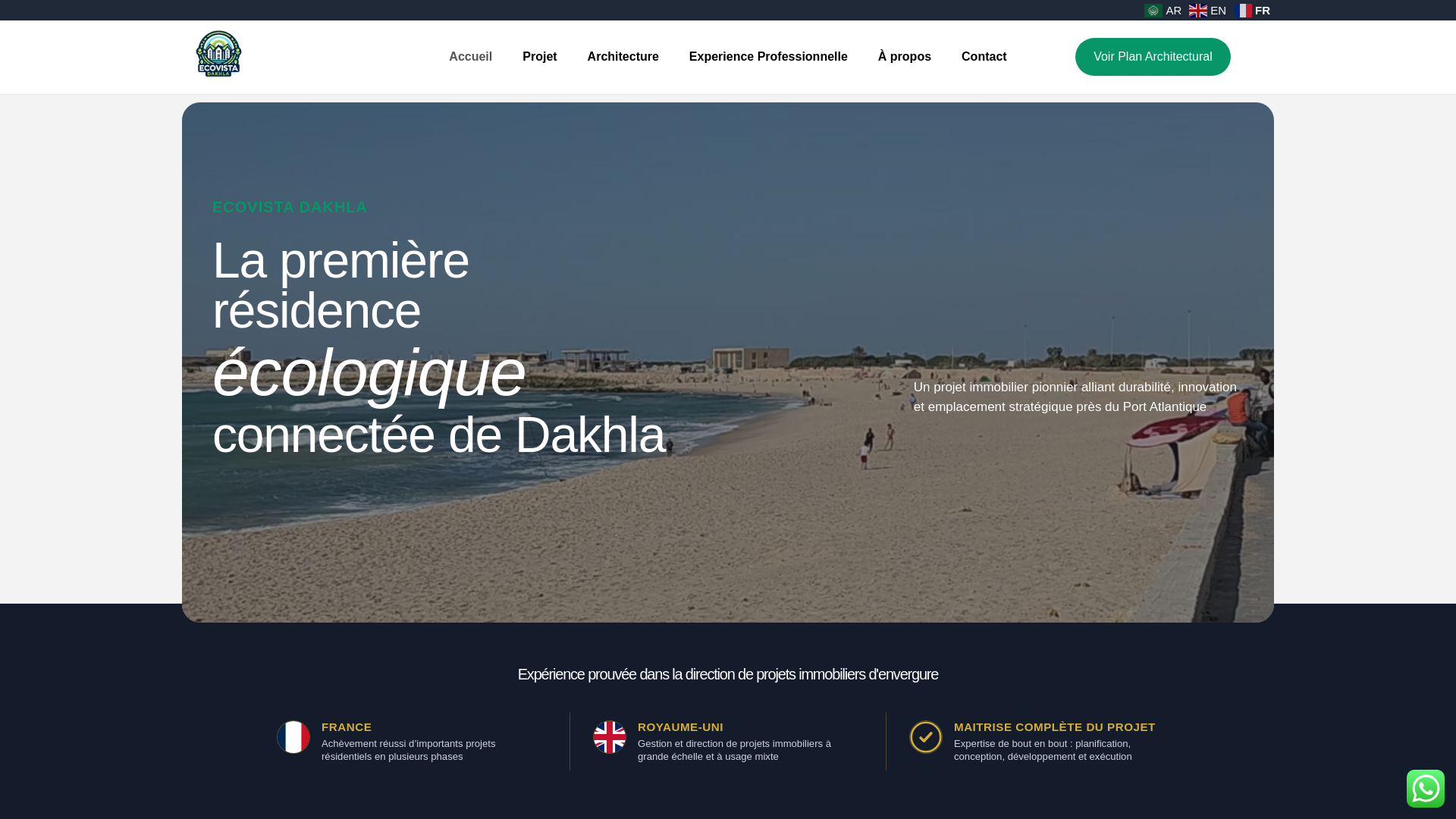 website screenshot of https://ecovistaa-properties.com