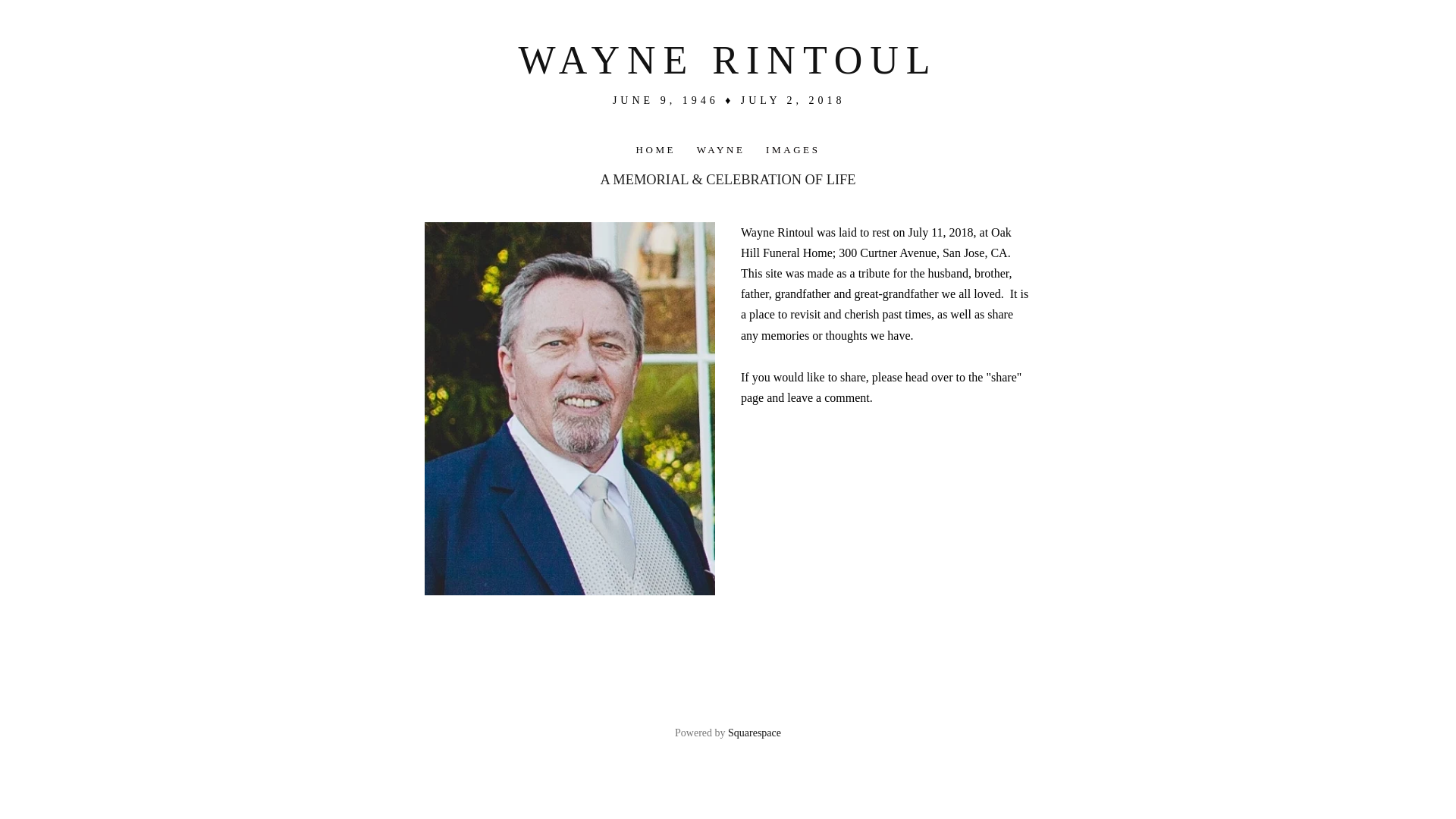 website screenshot of https://rintoulmemorial.com/