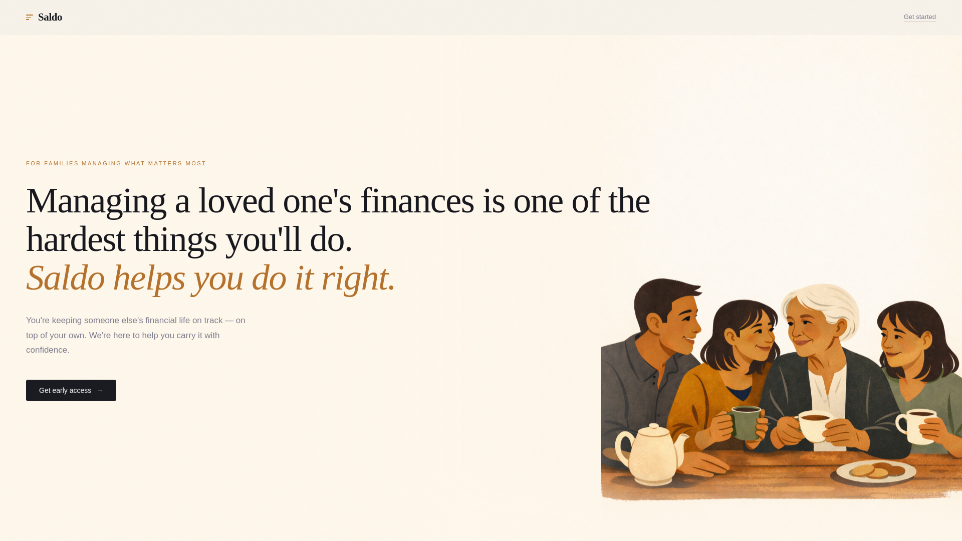 website screenshot of https://withsaldo.com/