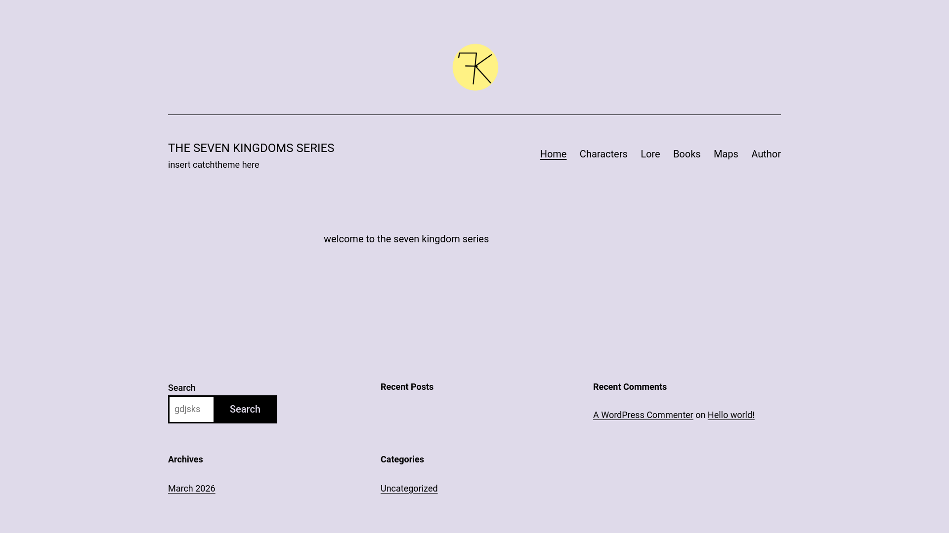 website screenshot of https://sevenkingdomsseries.com