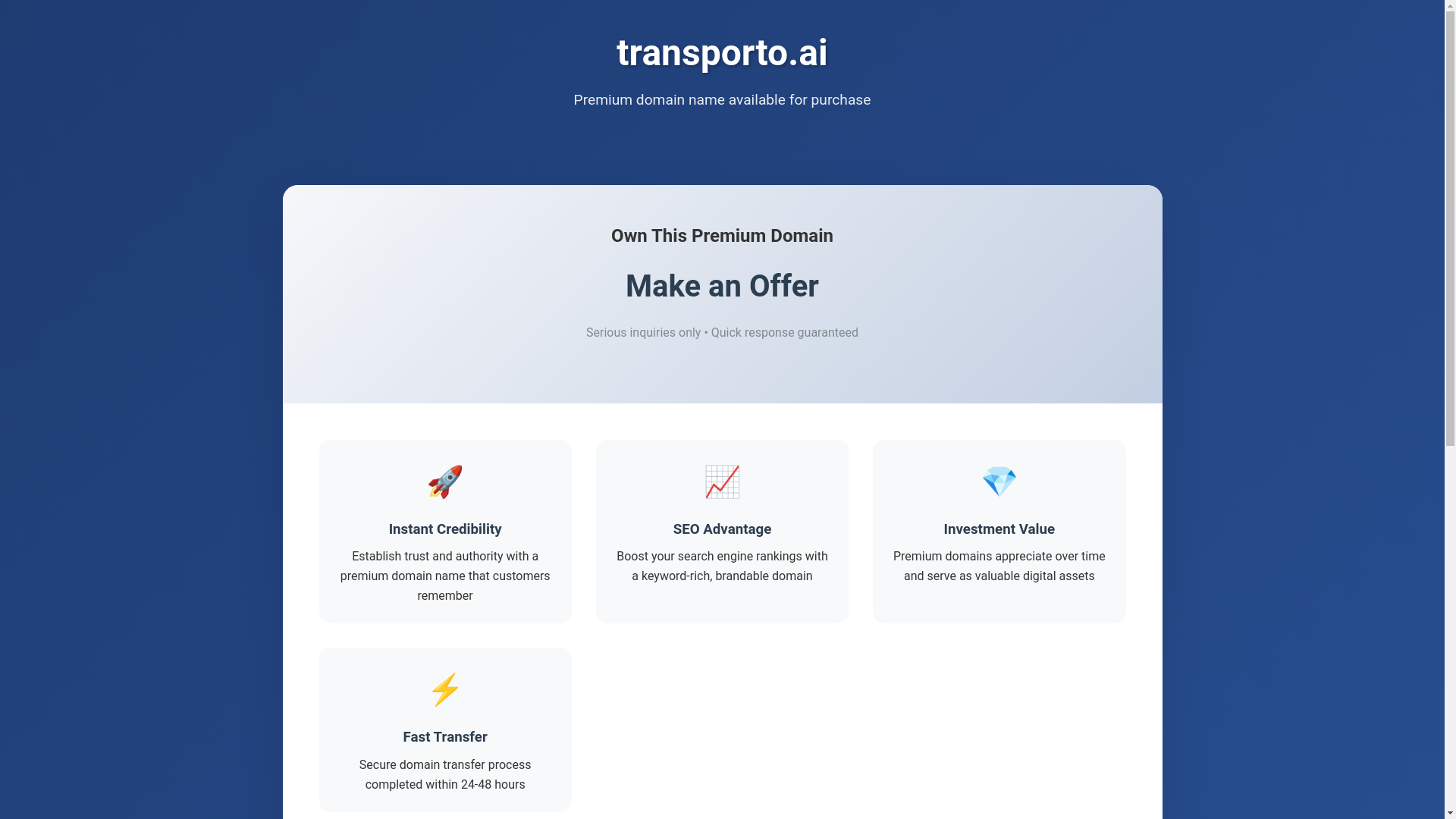 website screenshot of https://transporto.ai/