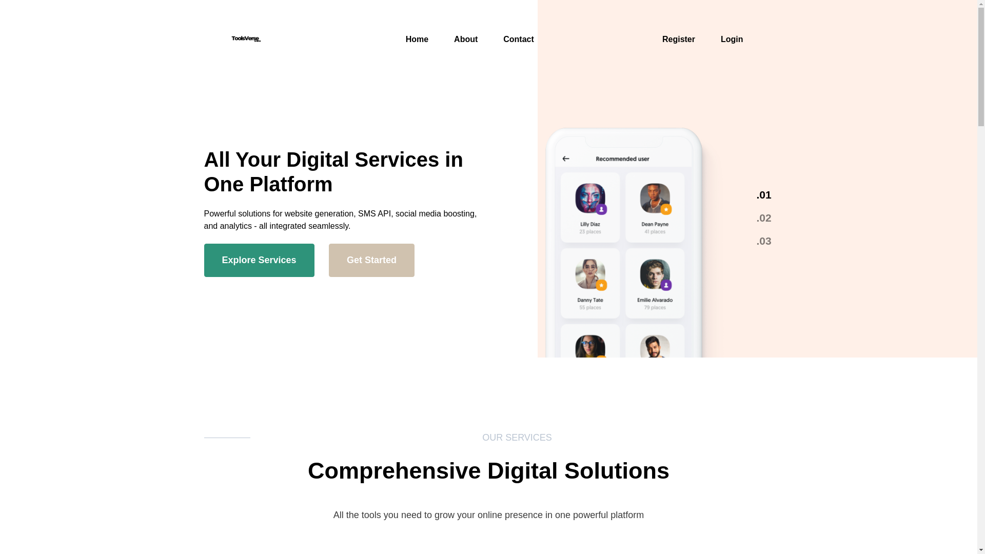 website screenshot of https://toolsverse.online/