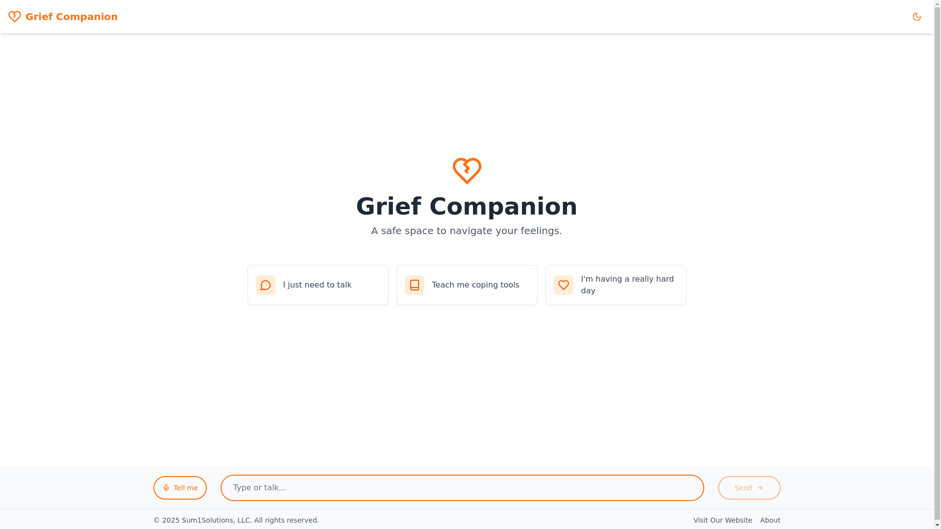website screenshot of https://grief-companion-hono-v2.pages.dev/