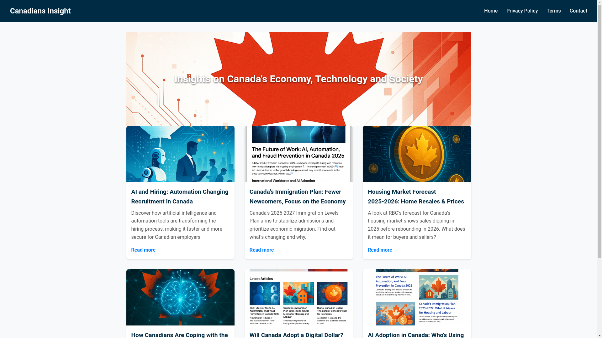 website screenshot of https://canadiansinsight.com/