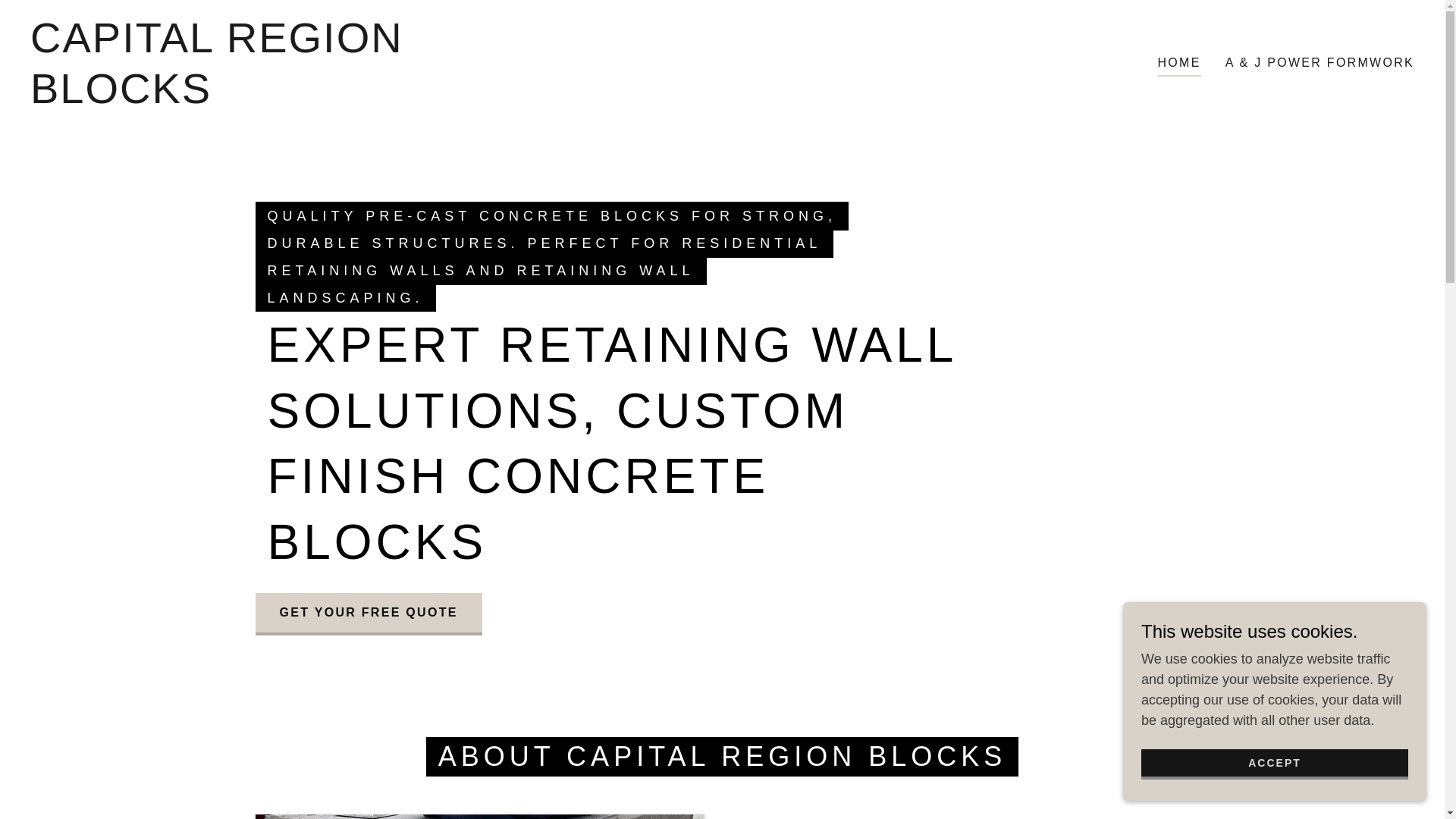 website screenshot of https://capitalregionblocks.com.au/