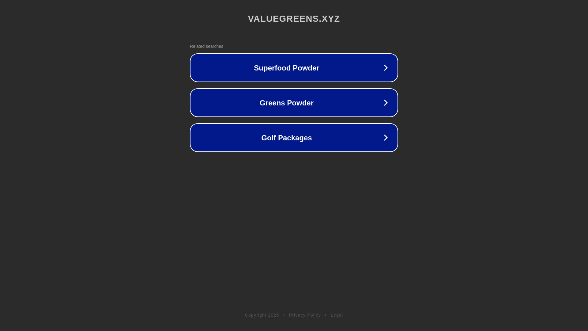 website screenshot of https://valuegreens.xyz/