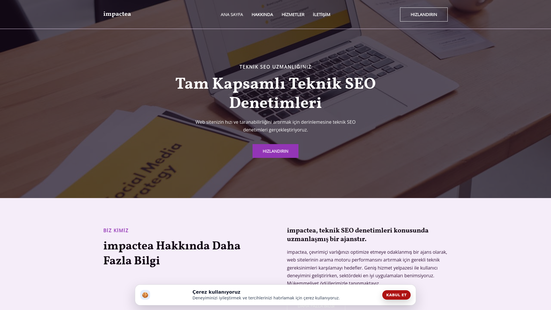 website screenshot of https://impactea.world/