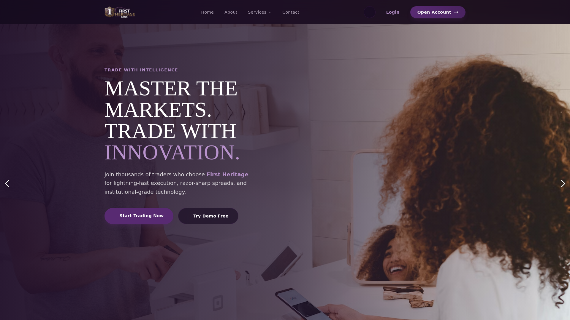 website screenshot of https://firstheritagetrusts.com/