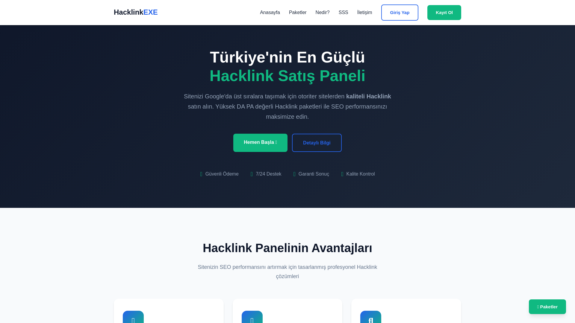 website screenshot of https://backlinkexe.com