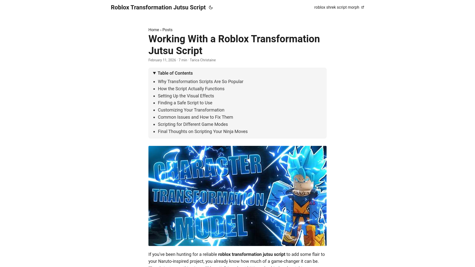 website screenshot of https://roblox-transformation-jutsu-script.pages.dev/
