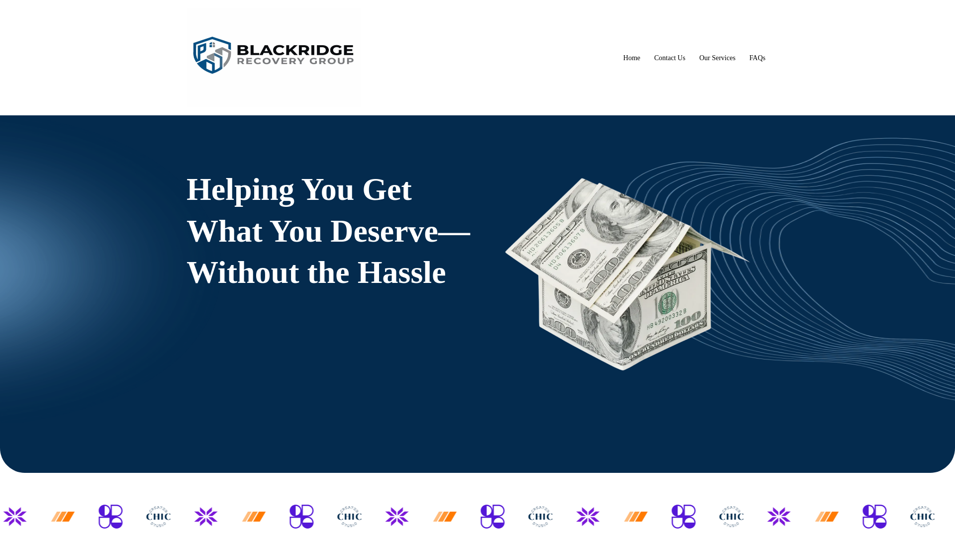 website screenshot of https://blackridgerecoverygroup.com/