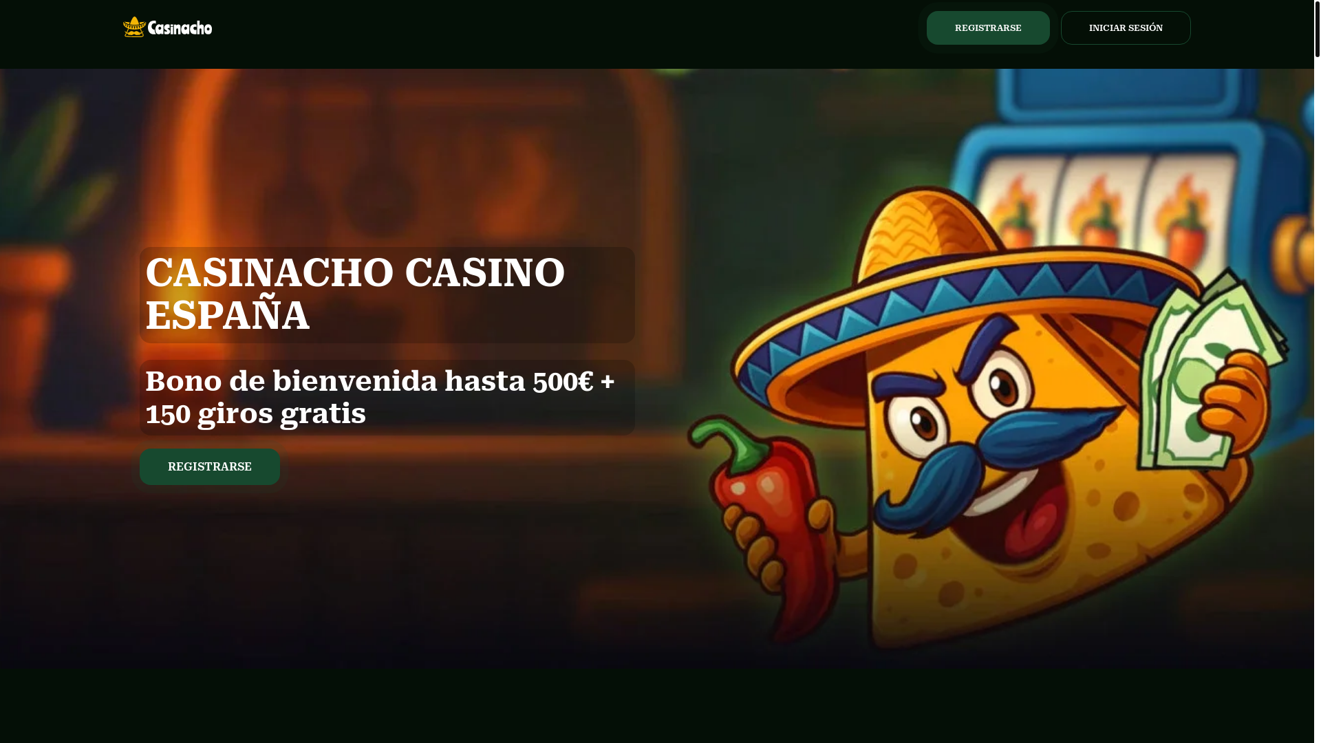 website screenshot of https://casinacho-official.es/