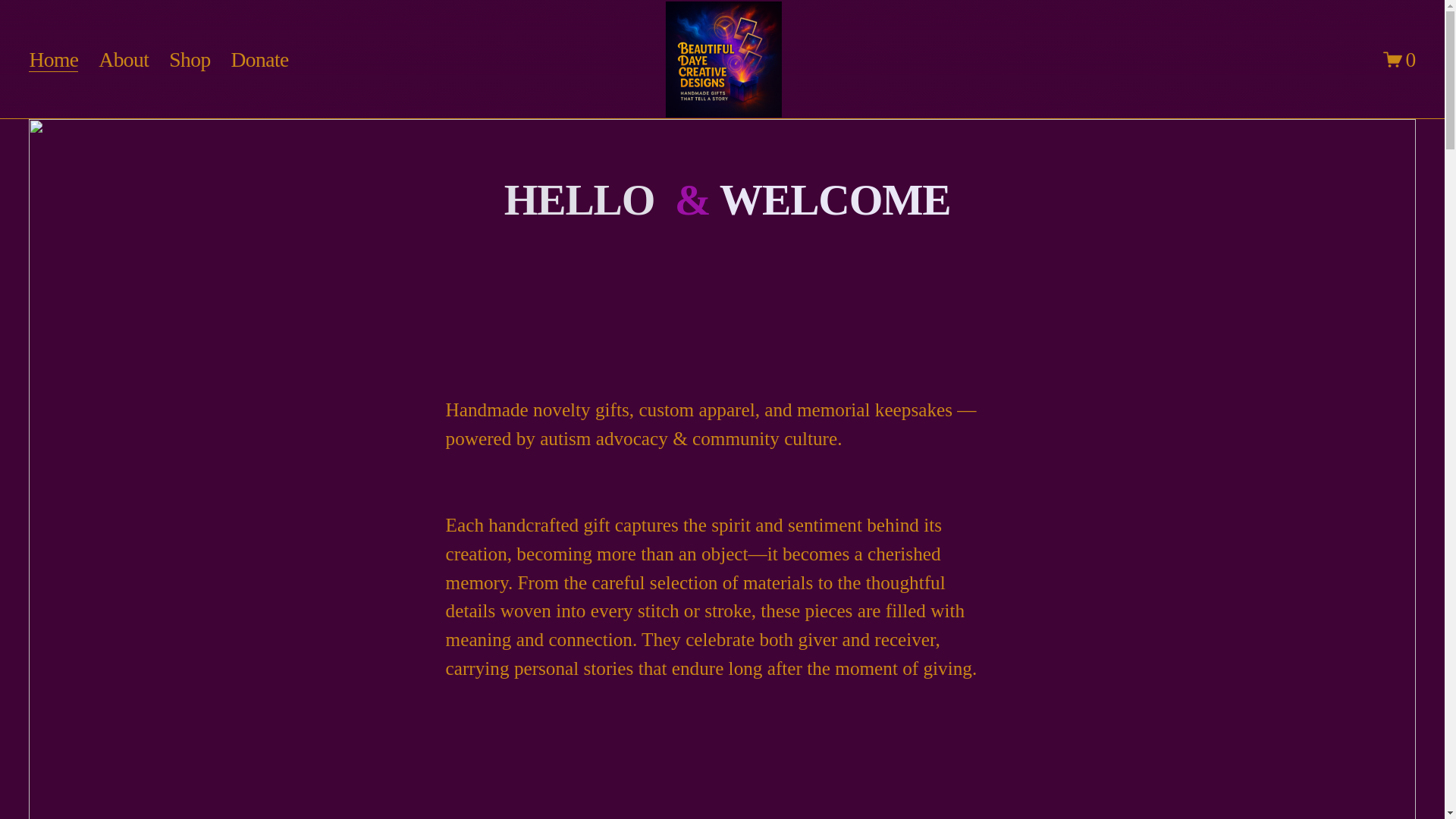 website screenshot of https://beautifuldayedesigns.art/