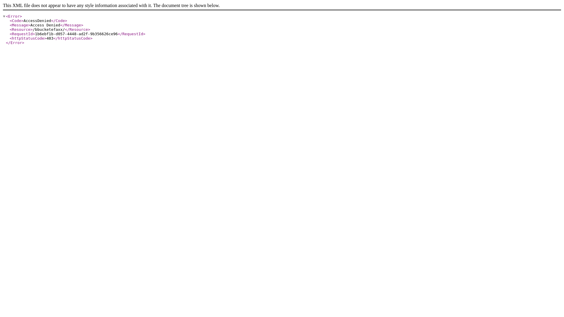 website screenshot of https://bbucketefaxx.s3.us-east.cloud-object-storage.appdomain.cloud