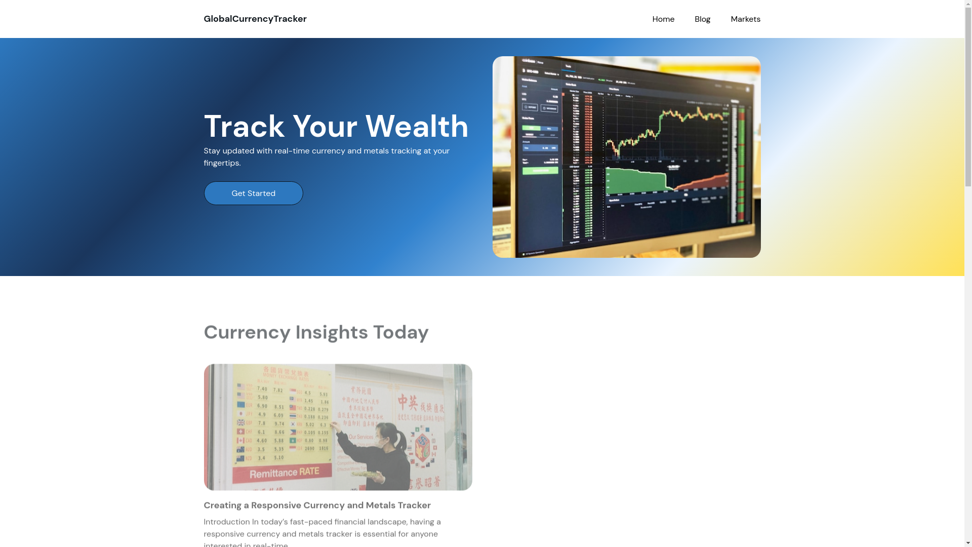 website screenshot of https://globalzacurrencytracker.com/